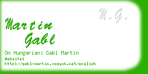 martin gabl business card